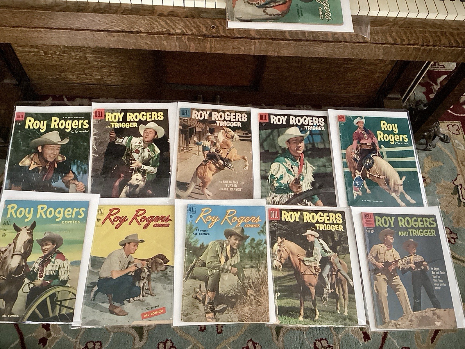 11 Roy Rogers Dell Comic Lot Four Color Columbus Hensley Collection