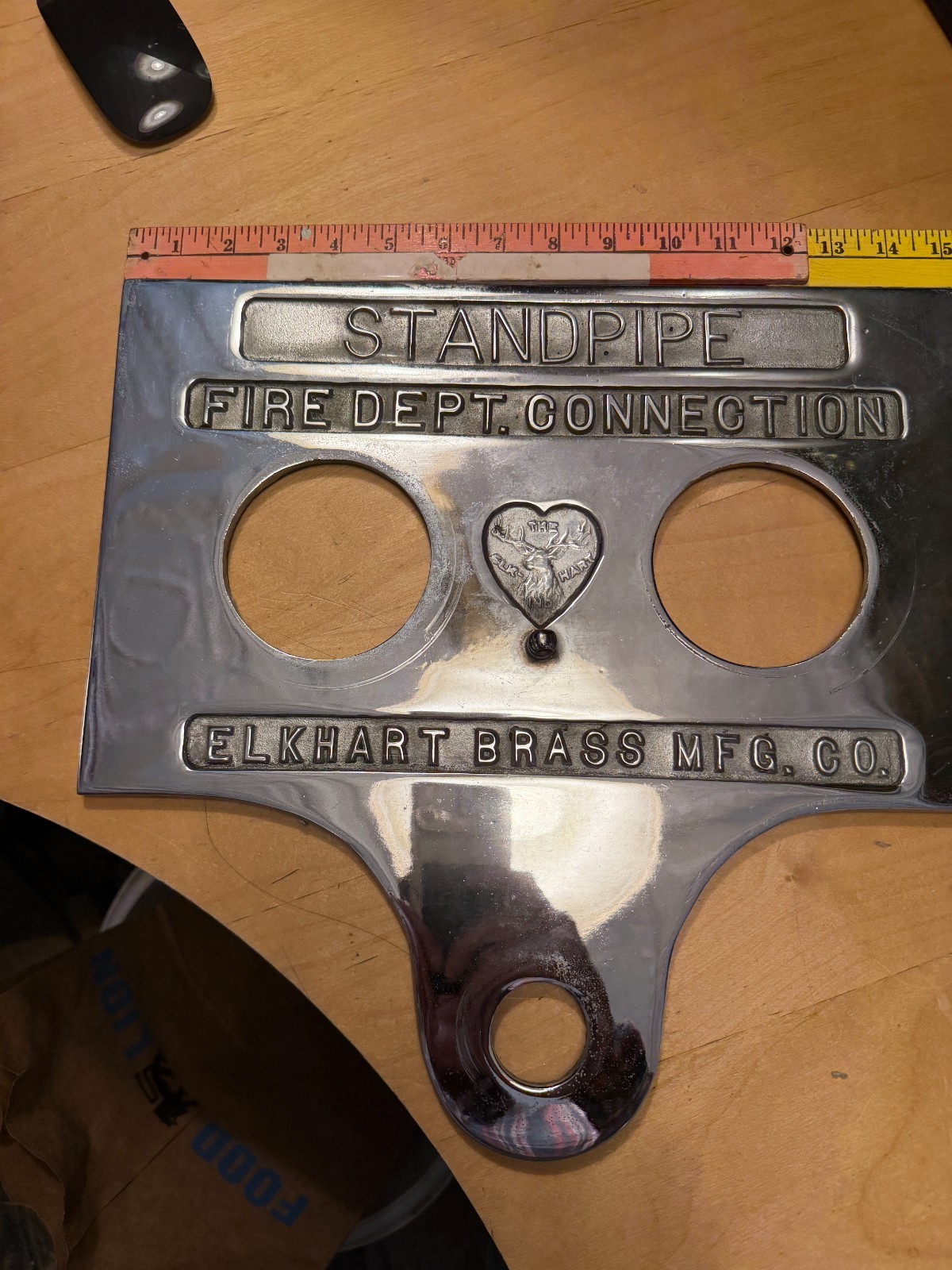 Fire Dept. Connection Standpipe Elkhart Brass Mfg.Co. 12 lb 15\
