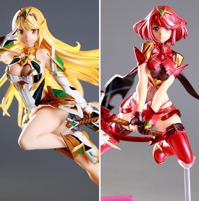 2/set Anime figma Xenoblade Chronicles 2 Mythra&Pyra PVC Action Figure New NoBox