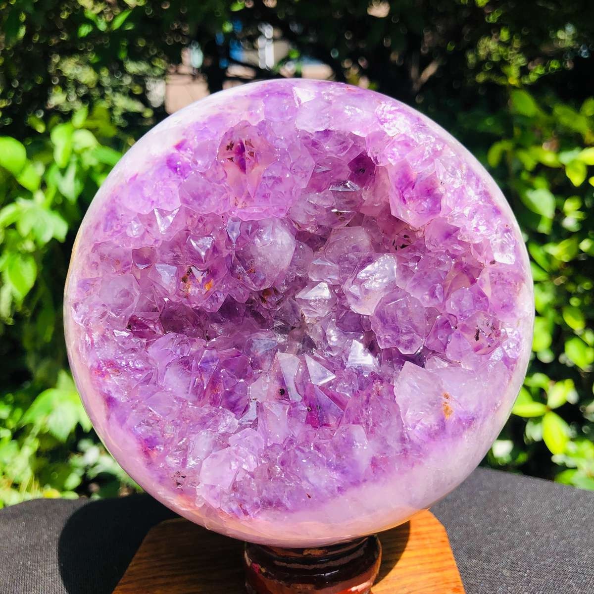 5.5 LB Natural Amethyst Geode Sphere Large Crystal Display Piece Healing 6767