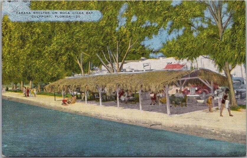 Vintage 1950 GULFPORT, Florida Linen Postcard 