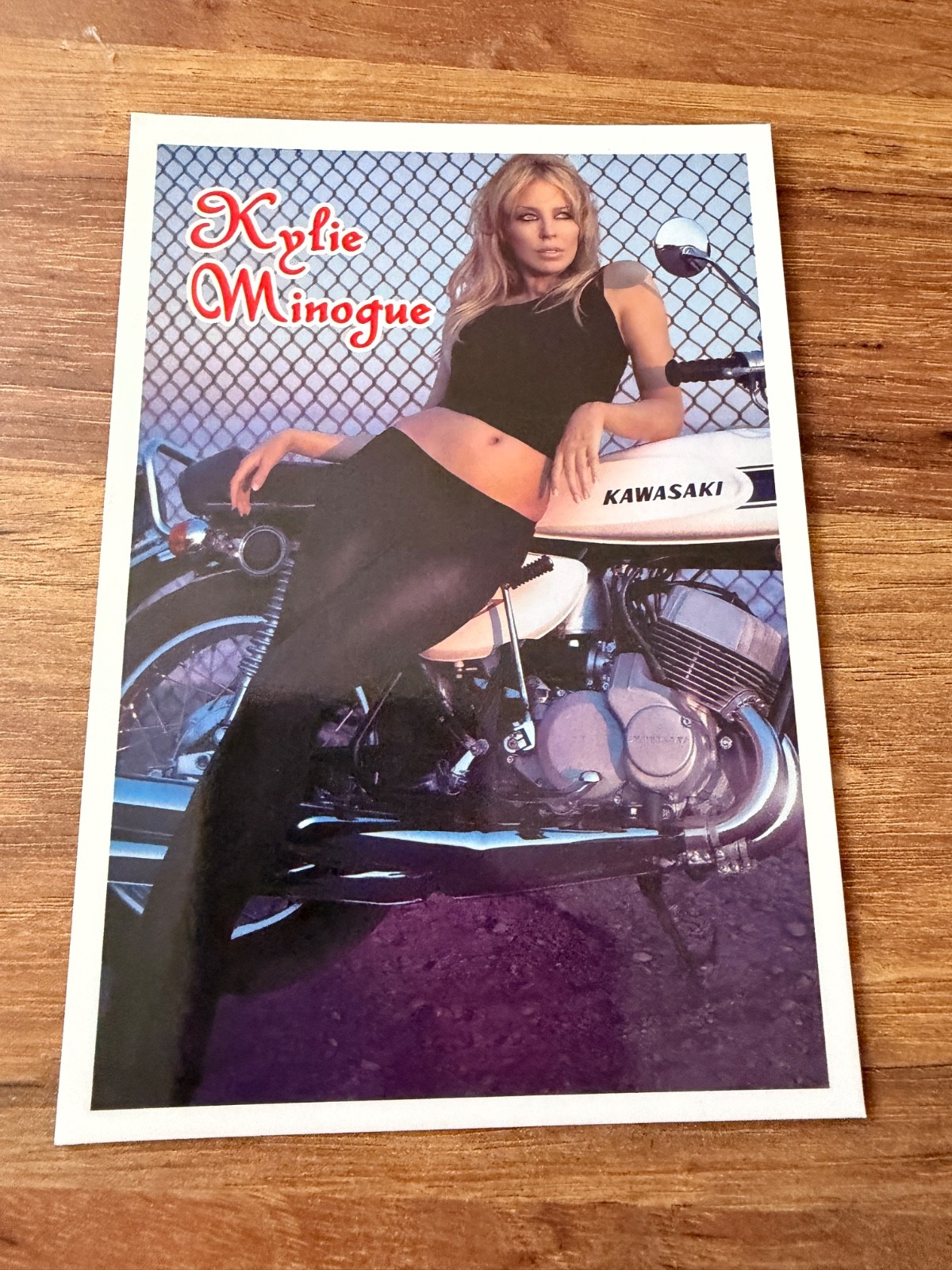 Kylie Minogue Vintage Turkish Promo Postcard Kawasaki Rare 1990s Collectible