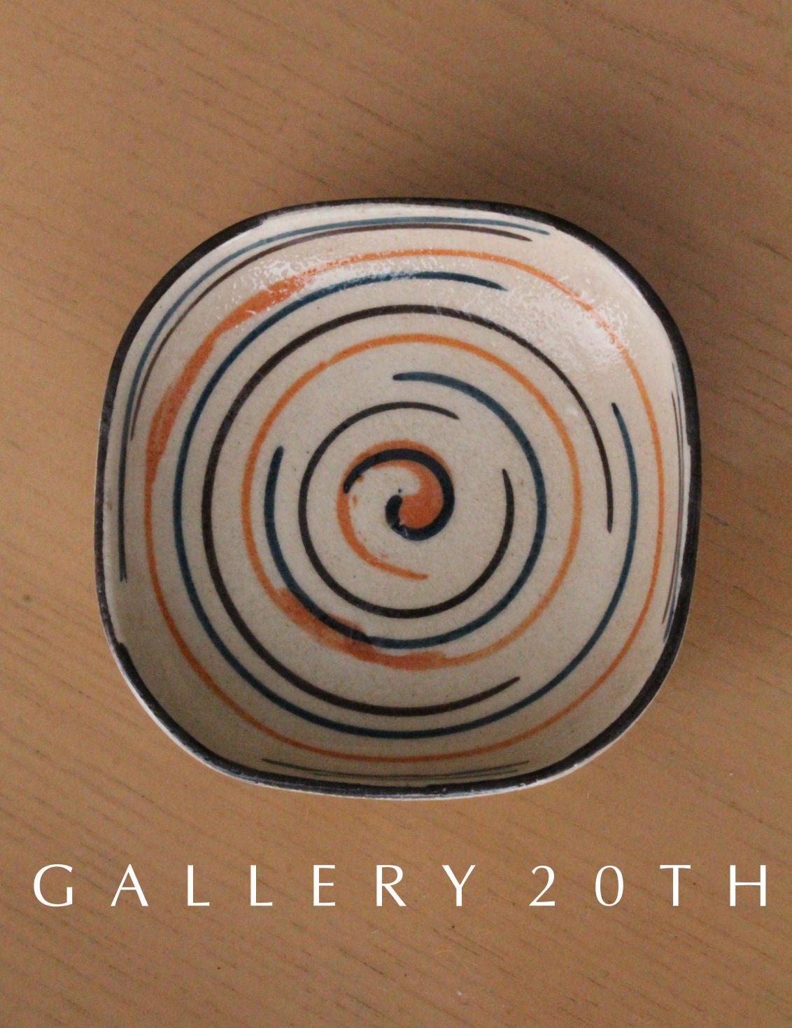 WOW MID CENTURY ABSTRACT POTTERY DISH VTG 50S 60S ORIG ART GAMBONI BOWL MODERN