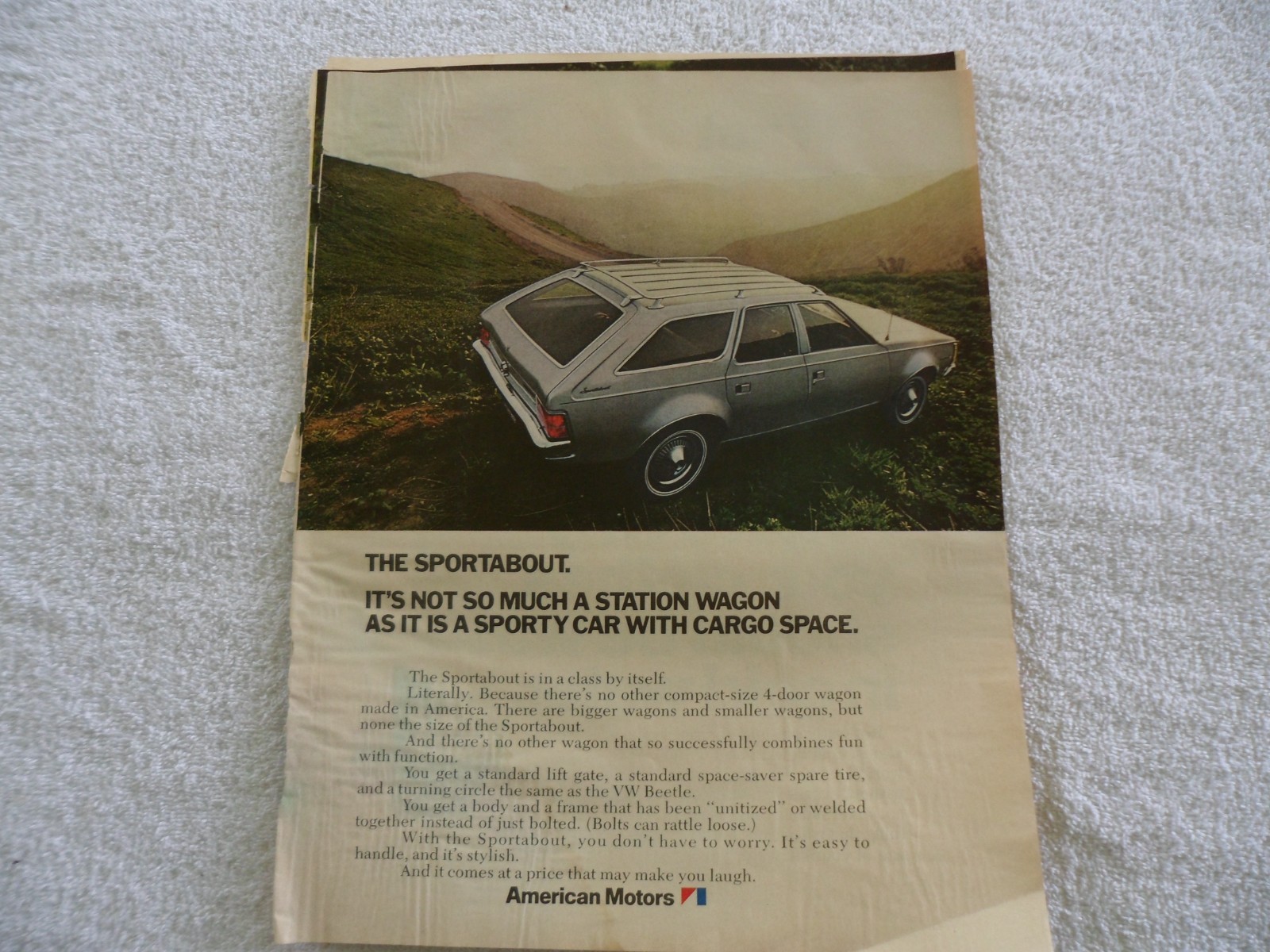 1971 American Motors Sportabout Station Wagon Vintage Print Ad