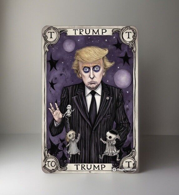 Donald Trump Card ~ MAGA Merchandise Collectible ~ Tim Burton Inspired 2024