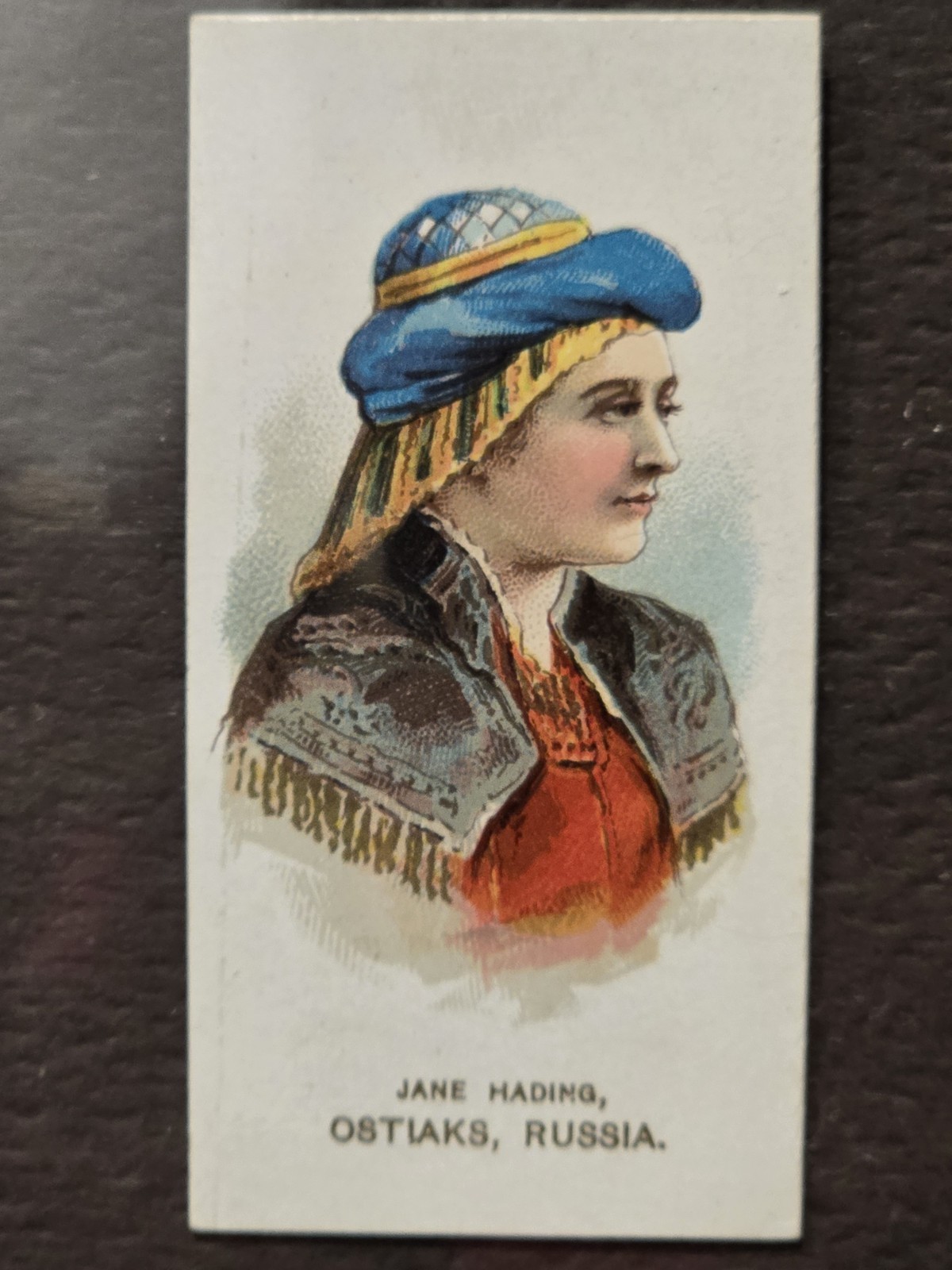 1889 DUKE, N71 ACTORS & ACTRESSES IN COSTUME (2ND SERIES) -JANE HADING NEAR MINT 1889 DUKE, N71 ACTORS & ACTRESSES IN COSTUME (2ND SERIES) -JANE HADING NEAR MINT
