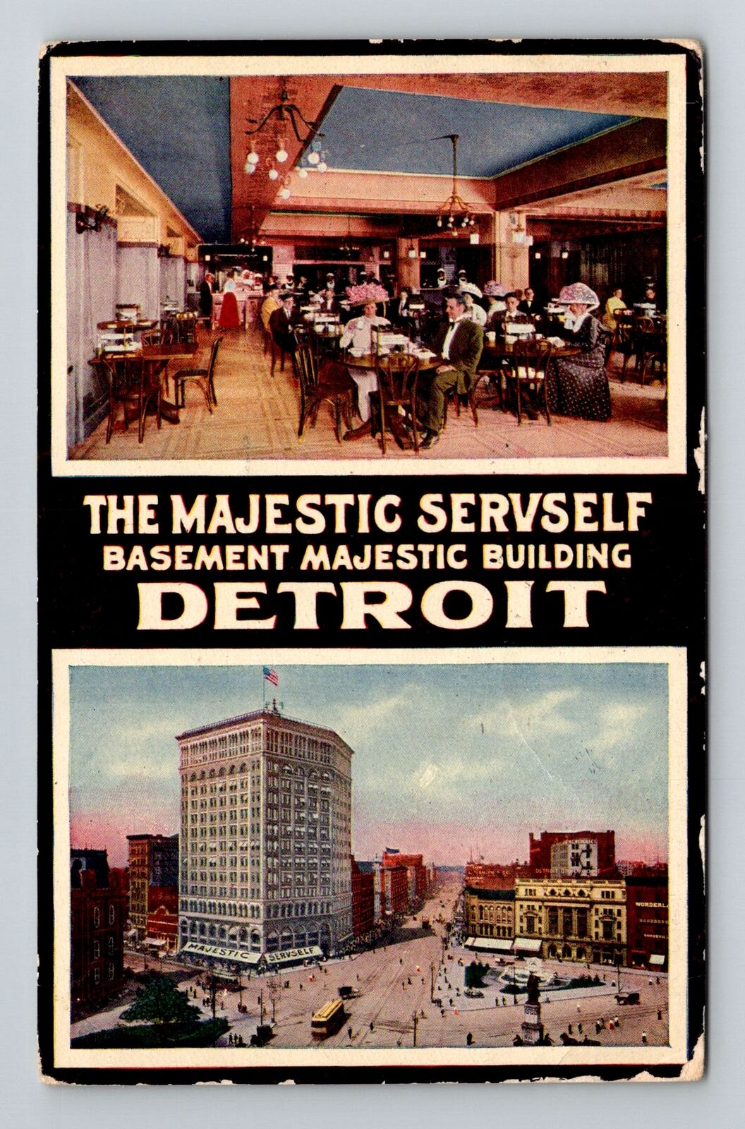Detroit MI-Michigan, Majestic Servself, c1909 Vintage Souvenir Postcard