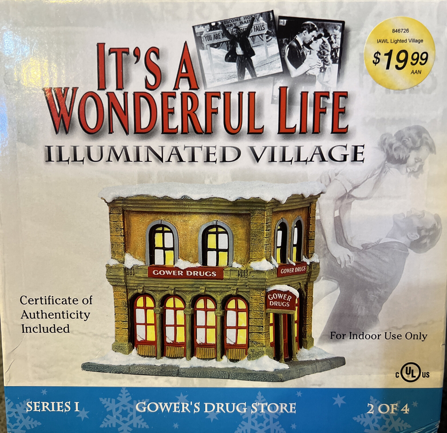 Enesco It's A Wonderful Life Illuminated Village Gower's Drug Store