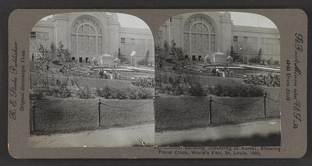 Photo:St Louis Missouri 1904 Worlds Fair Agriculture Building Floral Clock