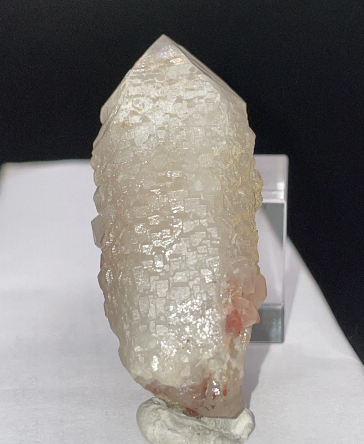 UNIQUE GROWTH HEMATITE INCLUDED QUARTZ MINIATURE ORANGE RIVER AREA,SOUTH AFRICA