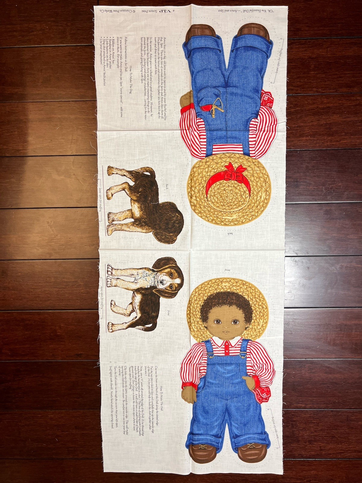 VIP Cranston Cut & Sew Country Boy 18” & Dog 7” Dolls Amos & Spot