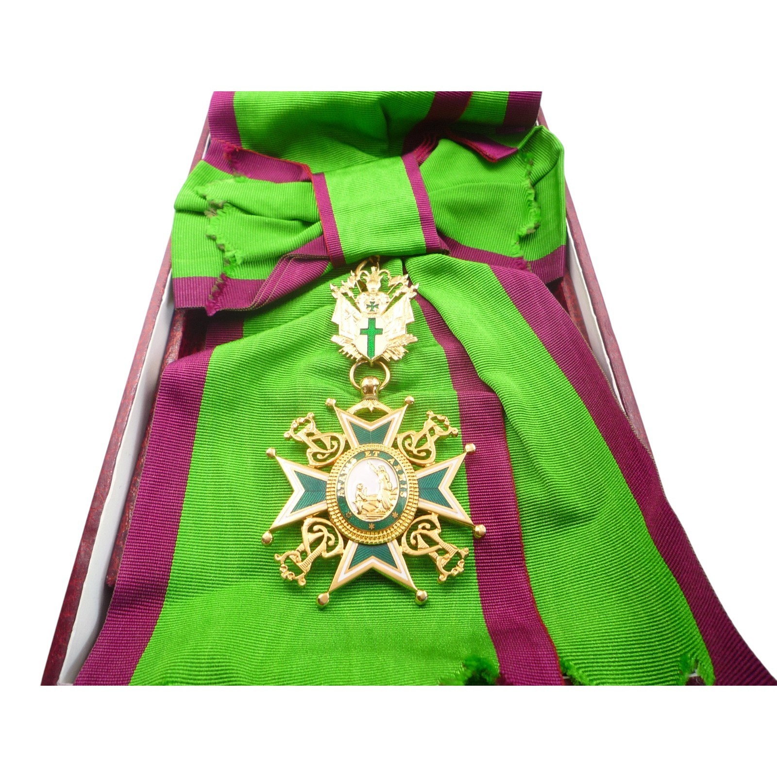 Order of Saint Lazarus of Jerusalem Grand Cross Sash Badge Medal in Case