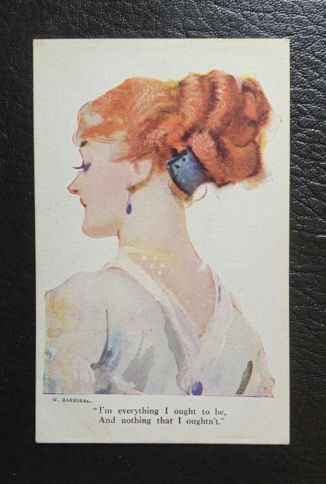 ANTIQUE BARRIBAL POSTCARD SERIES 362 I'M EVERYTHING I OUGHT TO BE