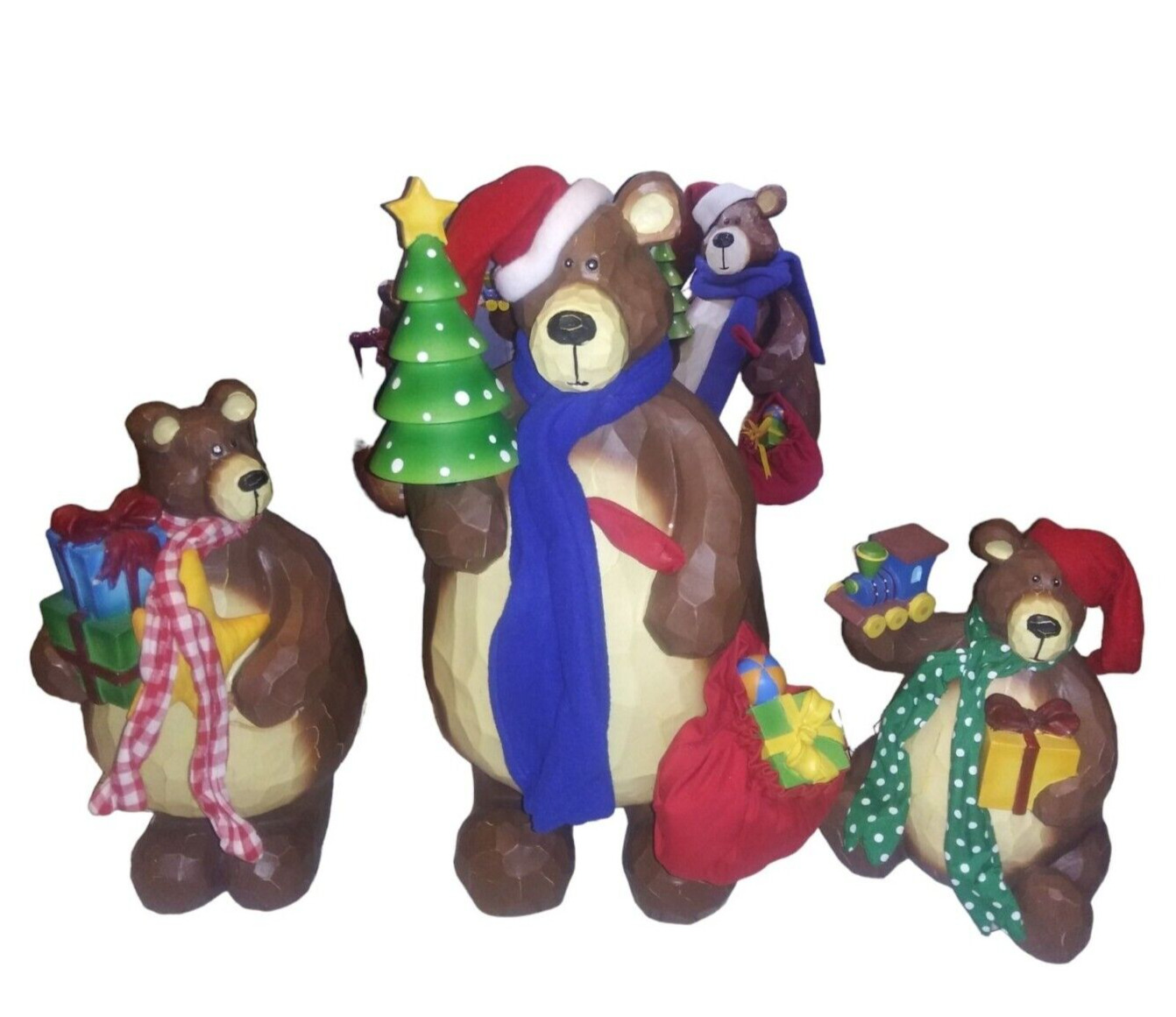 COSTCO 3 Piece Bear Family Christmas Home Decor Holiday Poppa Momma Baby Bear