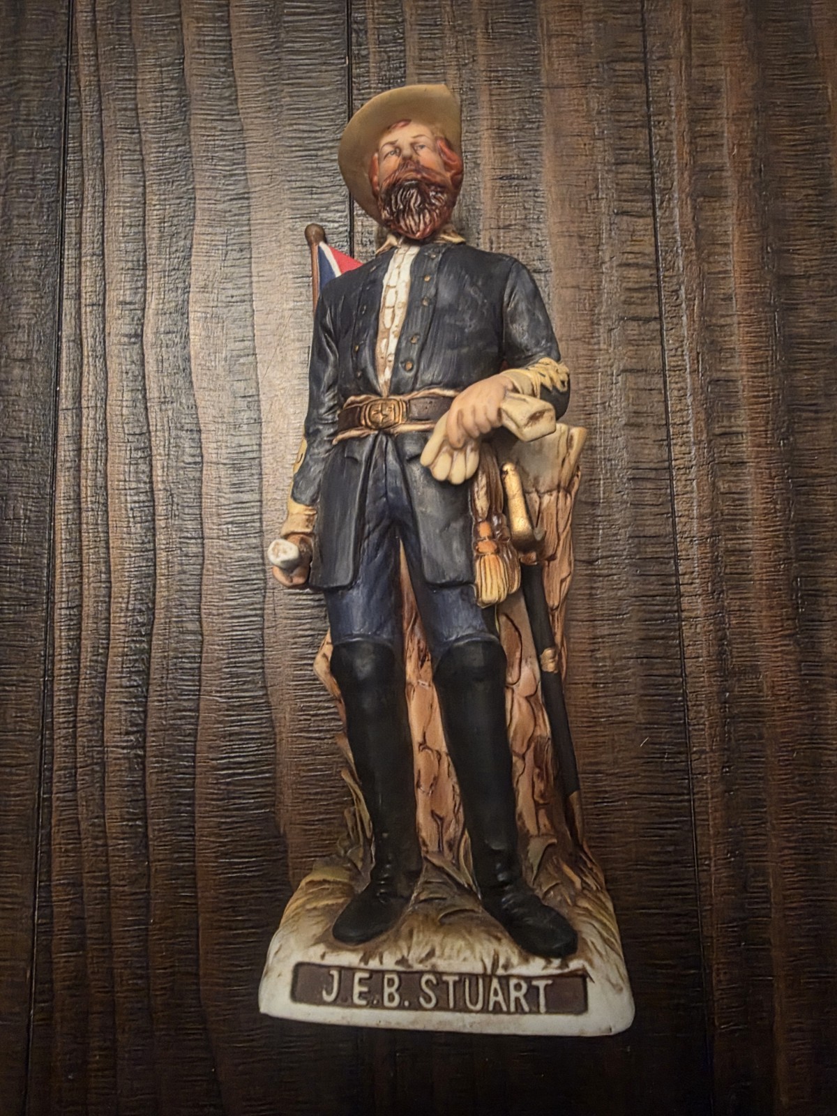 Vintage/McCormick Americana Porcelain/J.E.B. Stuart Civil War/Whiskey Decanter