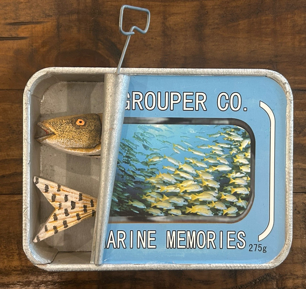 Vintage Fisherman’s Wood Sign Grouper Display 6x10