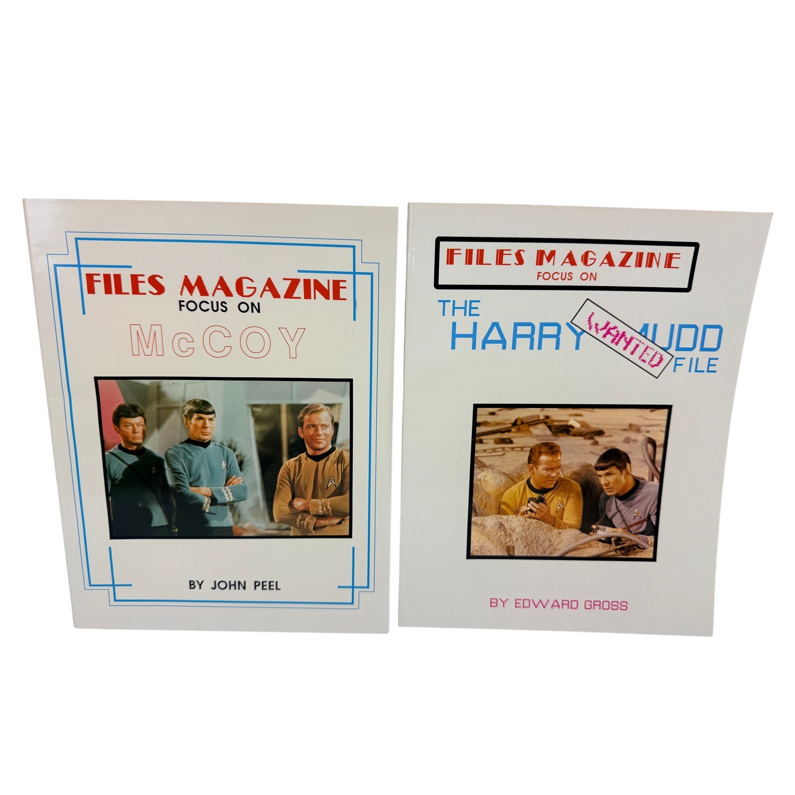 Vintage 1987 Star Trek Files Magazine McCoy & Harry Mudd File Lot of 2 John Peel