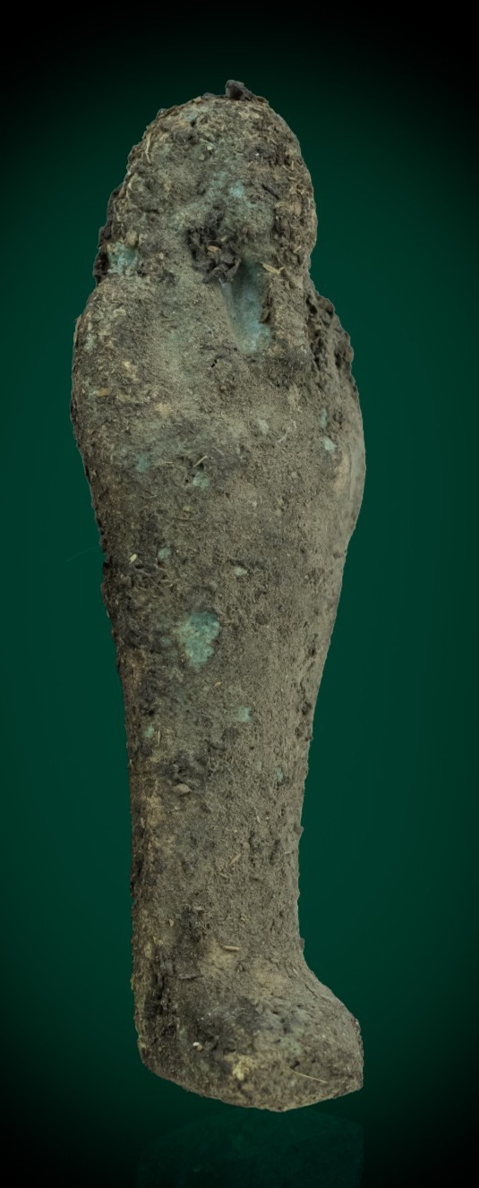 Ancient Egyptian Ushabti Rare Antique Faience Funerary Figure Green Patina BC Ancient Egyptian Ushabti Rare Antique Faience Funerary Figure Green Patina BC