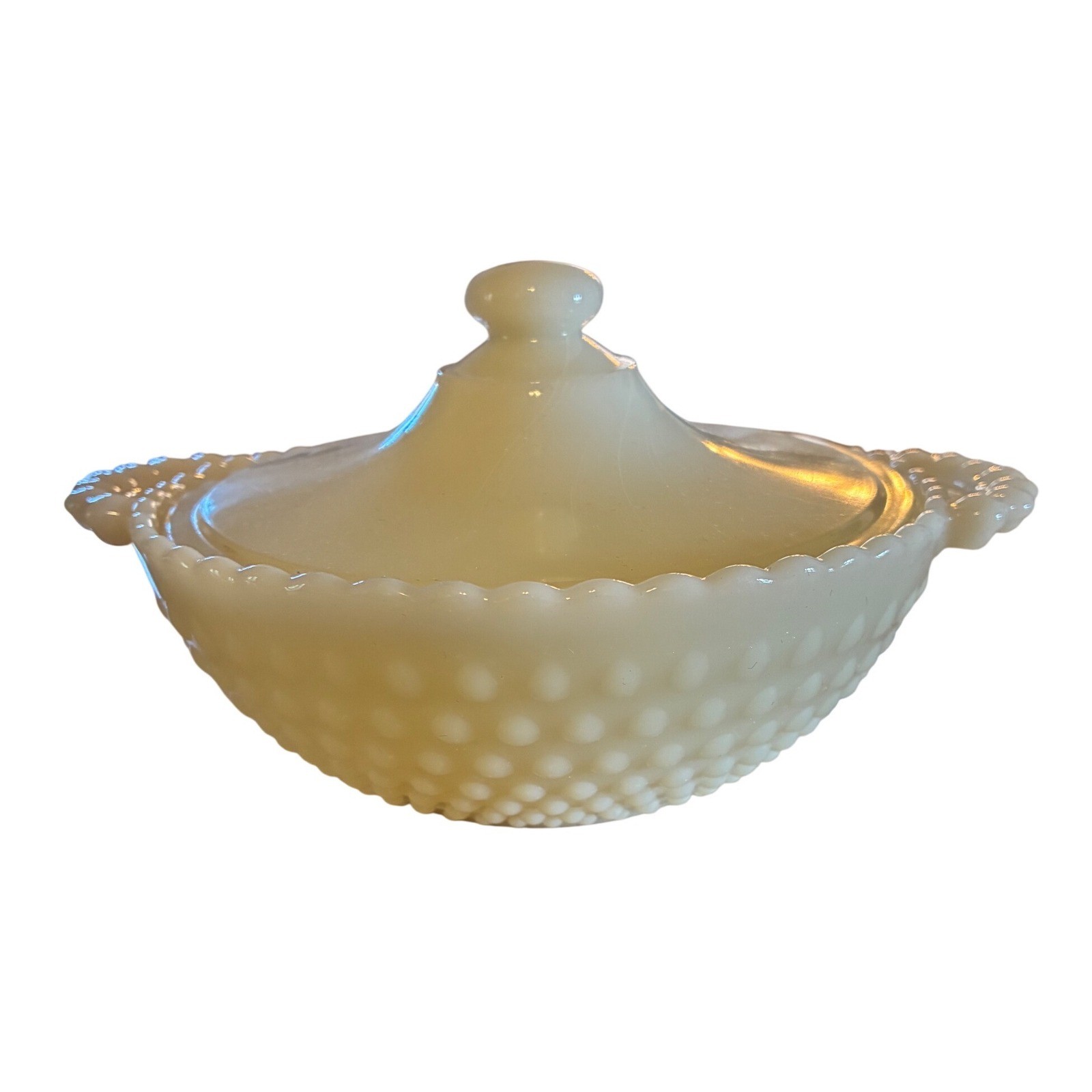 Fenton Milk Glass Hobnail Candy Dish with Lid Vintage White Lidded Sugar Bowl Fenton Milk Glass Hobnail Candy Dish with Lid Vintage White Lidded Sugar Bowl
