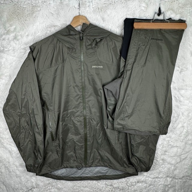 Patagonia MARS Rain Shadow Jacket and Pants Set Alpha Green SOF PCU Size L 34 Patagonia MARS Rain Shadow Jacket and Pants Set Alpha Green SOF PCU Size L 34