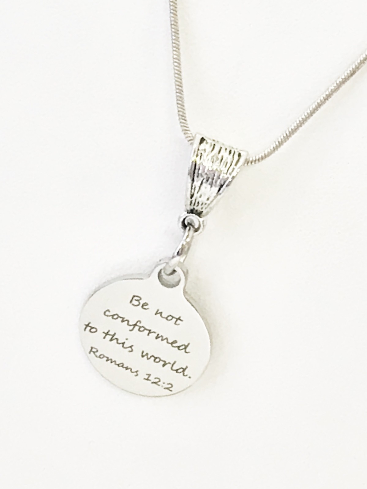 Christian Necklace, Be Not Conformed To This World Necklace, Christian Jewelry