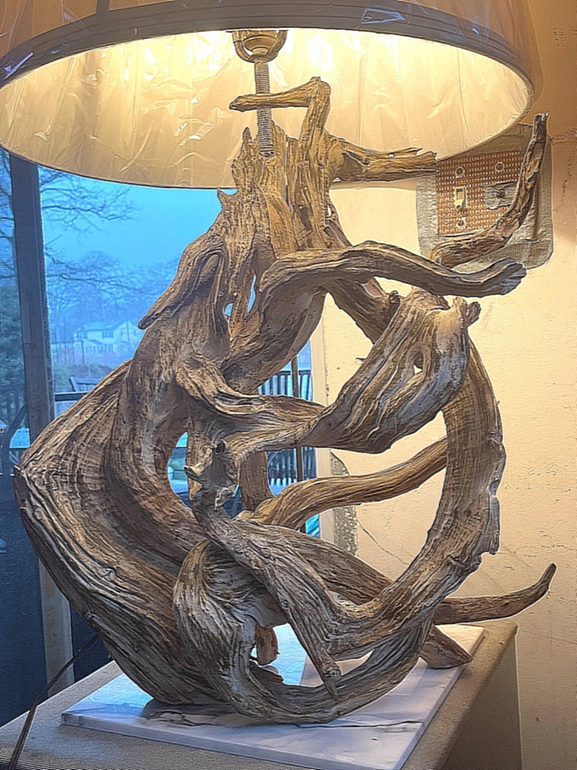 Monumental vintage DRIFTWOOD lamp ~ Nicest you find anywhere