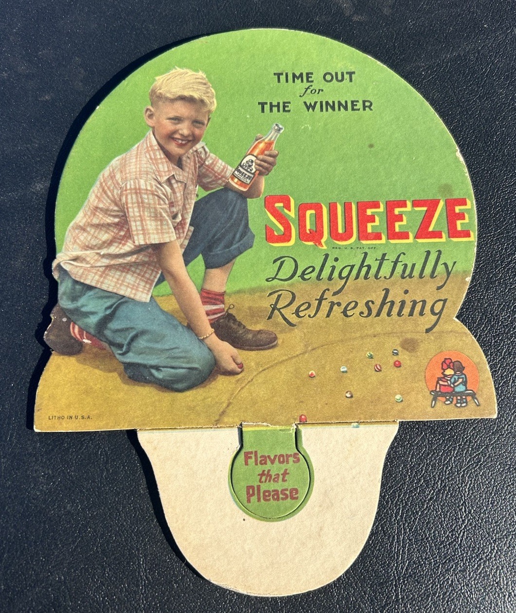 Vintage Original SQUEEZE Soda Bottle Topper RARE *As Is*