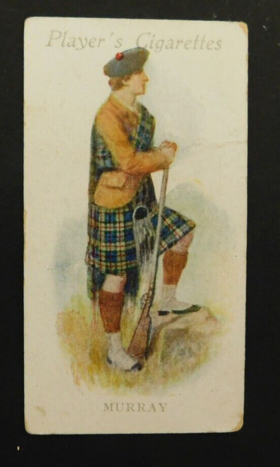 1908 Players Cigarette Card Highland Clans # 25 Murray -  Scotland Tartan Scots