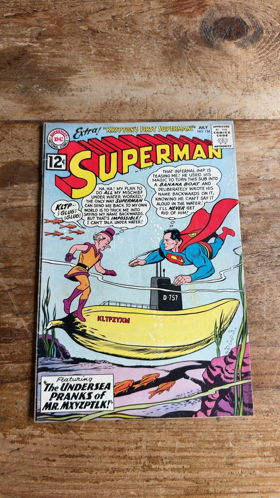 Superman #154 DC Comics 1962 1st appearance Ral-En & Mr. Mxyzptlk App K Superman #154 DC Comics 1962 1st appearance Ral-En & Mr. Mxyzptlk App K