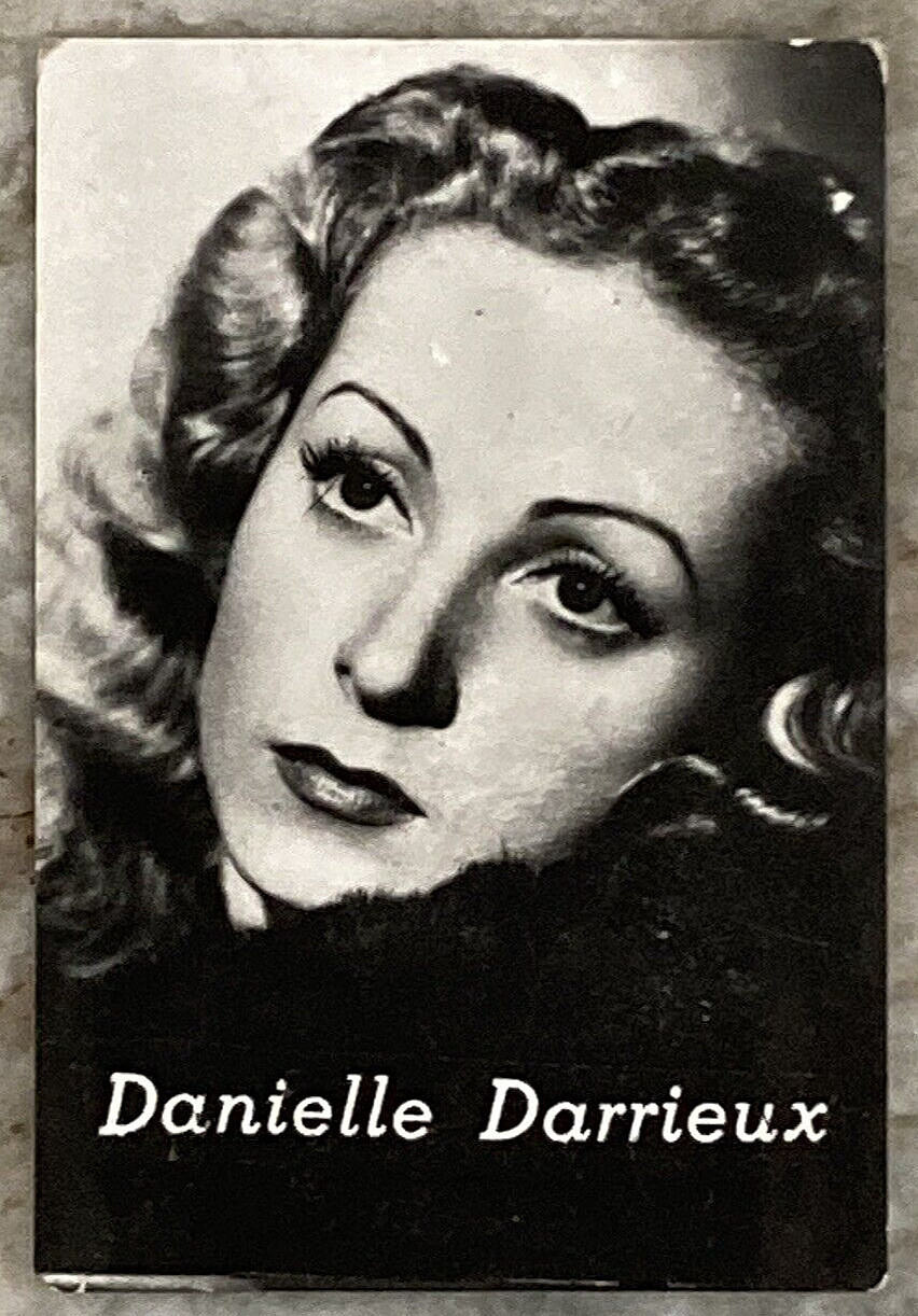 DANIELLE DARRIEUX Dolcificio Lombardo Hollywood Film Stars B&W Card HTF B201