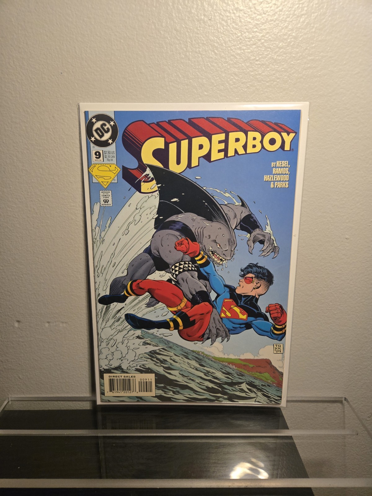 Superboy #9 (DC Comics November 1994) - 🗝 1st full app. King Shark - NM- Direct