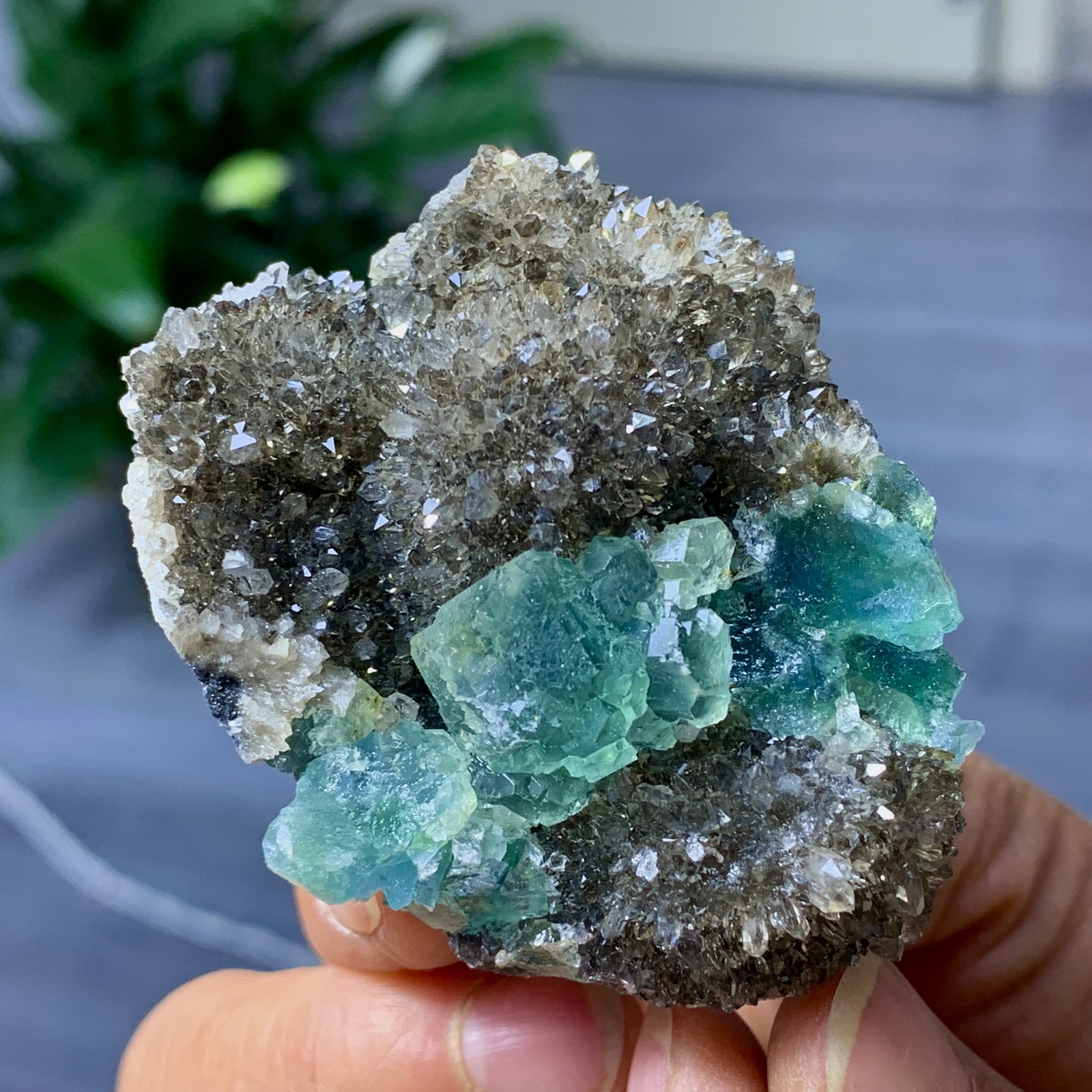 92G Natural green Cube Fluorite Mineral Crystal Specimen/China