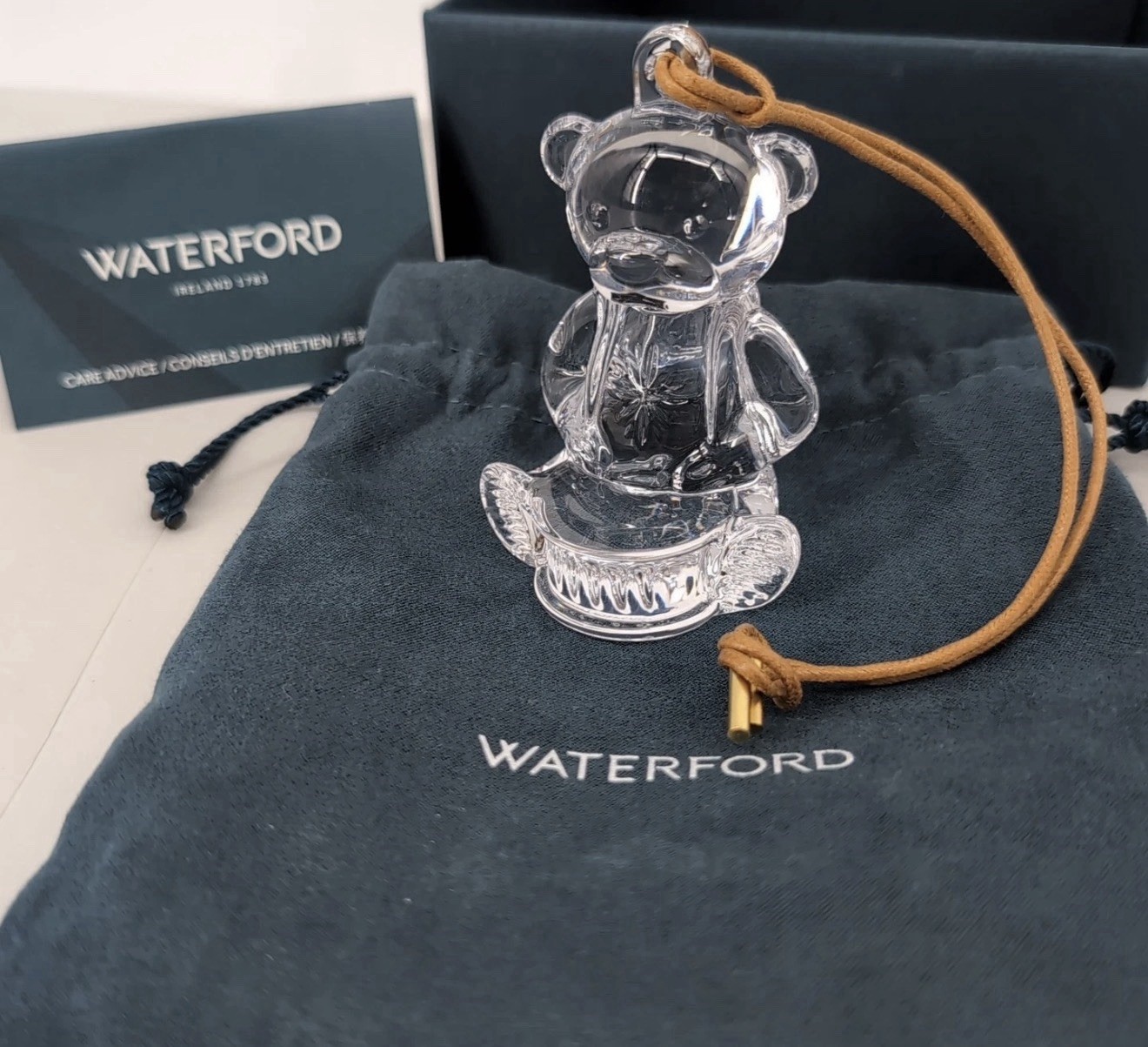 Waterford 2024 Annual Baby's 1st Christmas Teddy Bear Ornament # 1071520 W/ Box