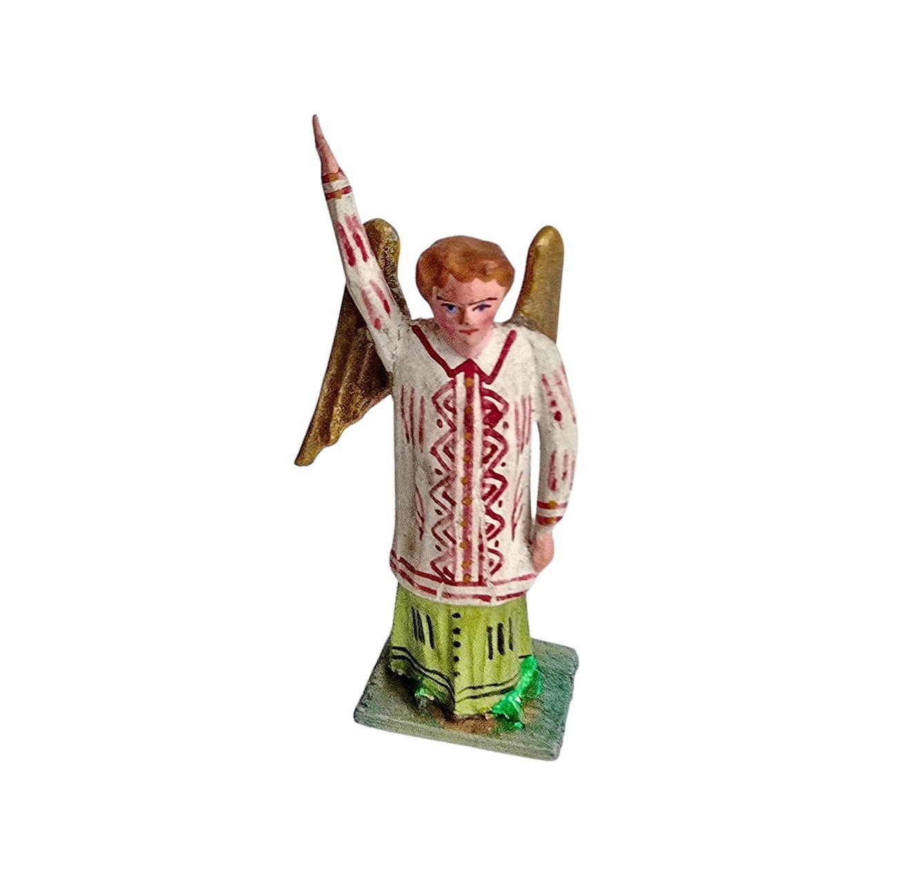 Antique Grulicher Nativity Figure / Annunciation Angel, Circa 1900 (7 Cm)