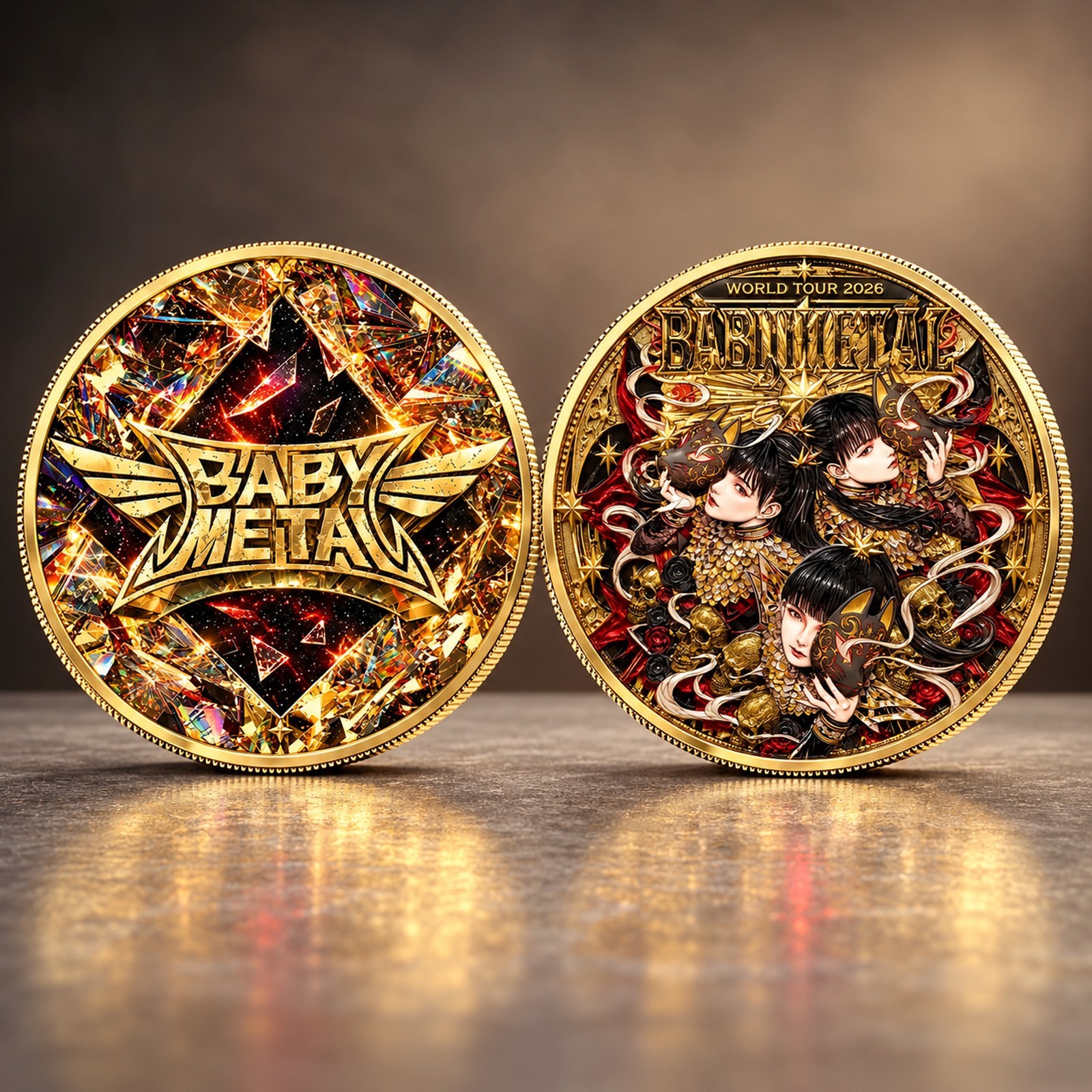 Babymetal World Tour 2026 Coin Commemorative Merch Best Gifts For Metalhead Babymetal World Tour 2026 Coin Commemorative Merch Best Gifts For Metalhead