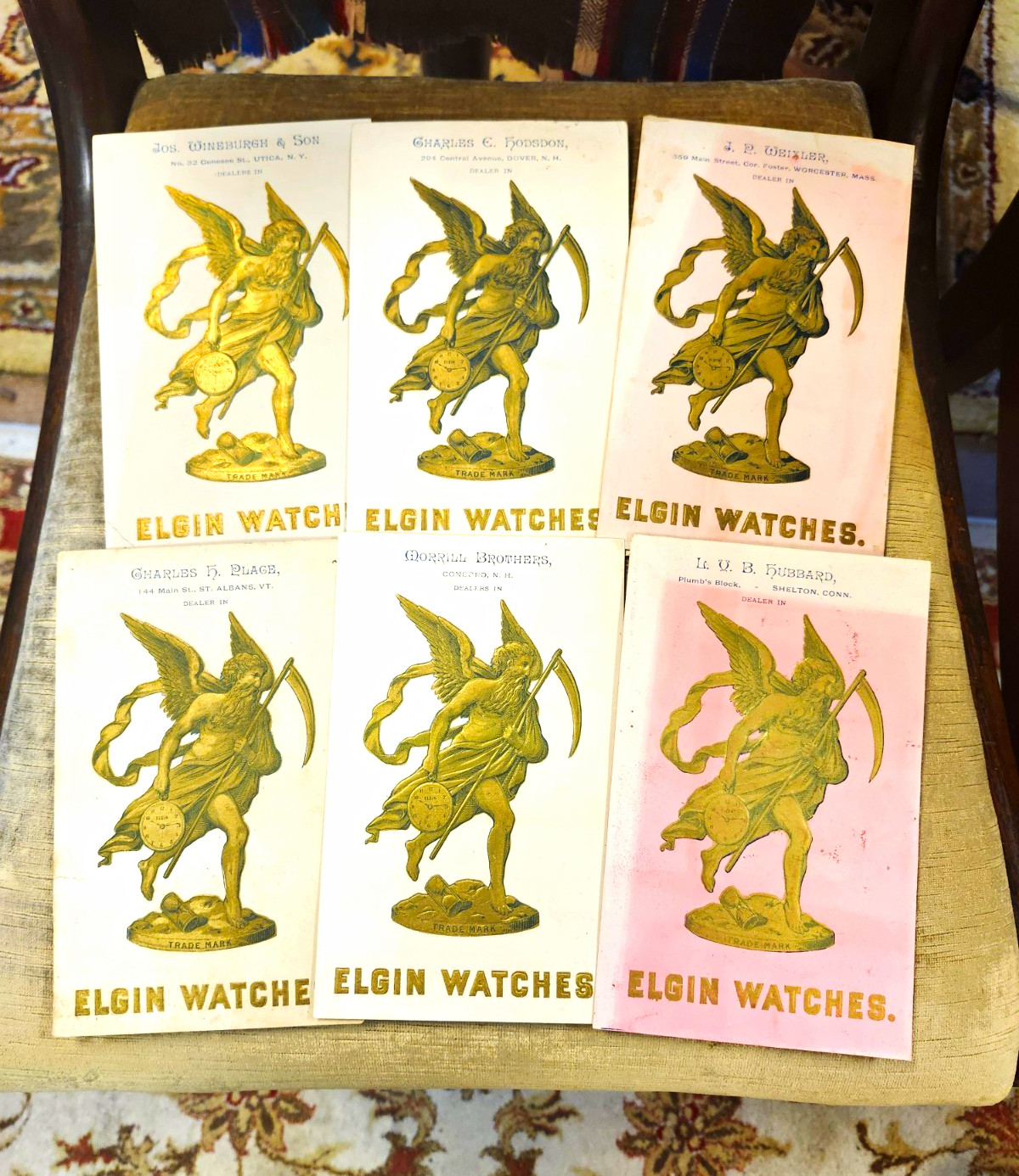 Lot of 6 Antique Elgin 