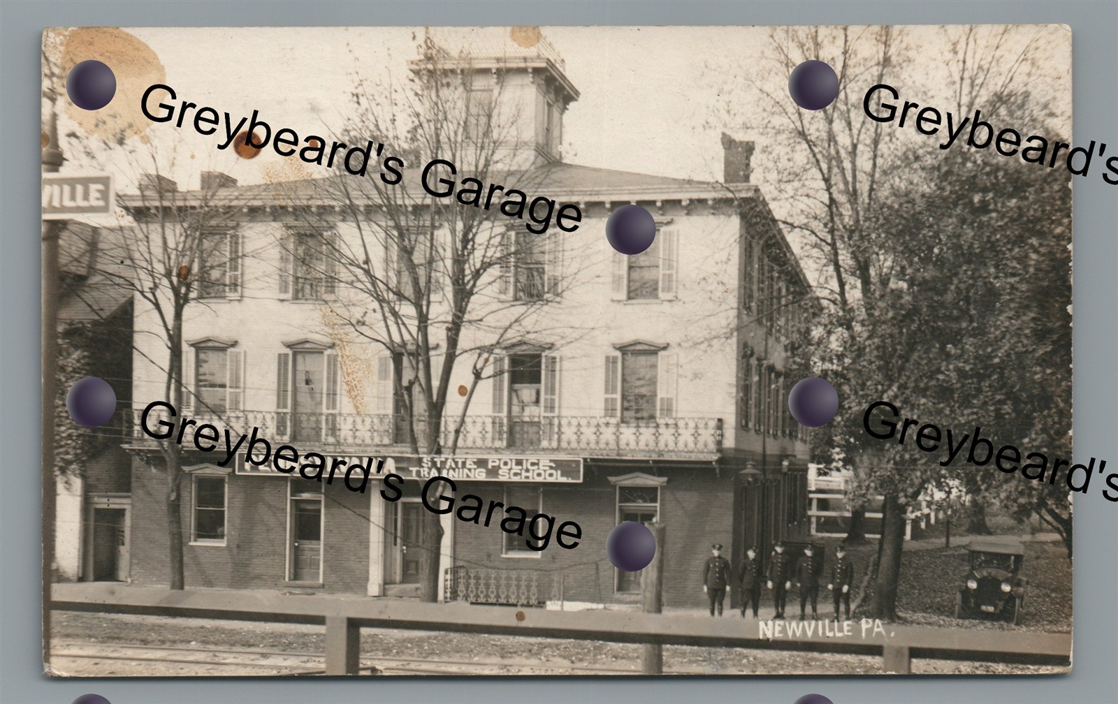 RPPC State Police Training School NEWVILLE PA Cumberland Co Real Photo Postcard