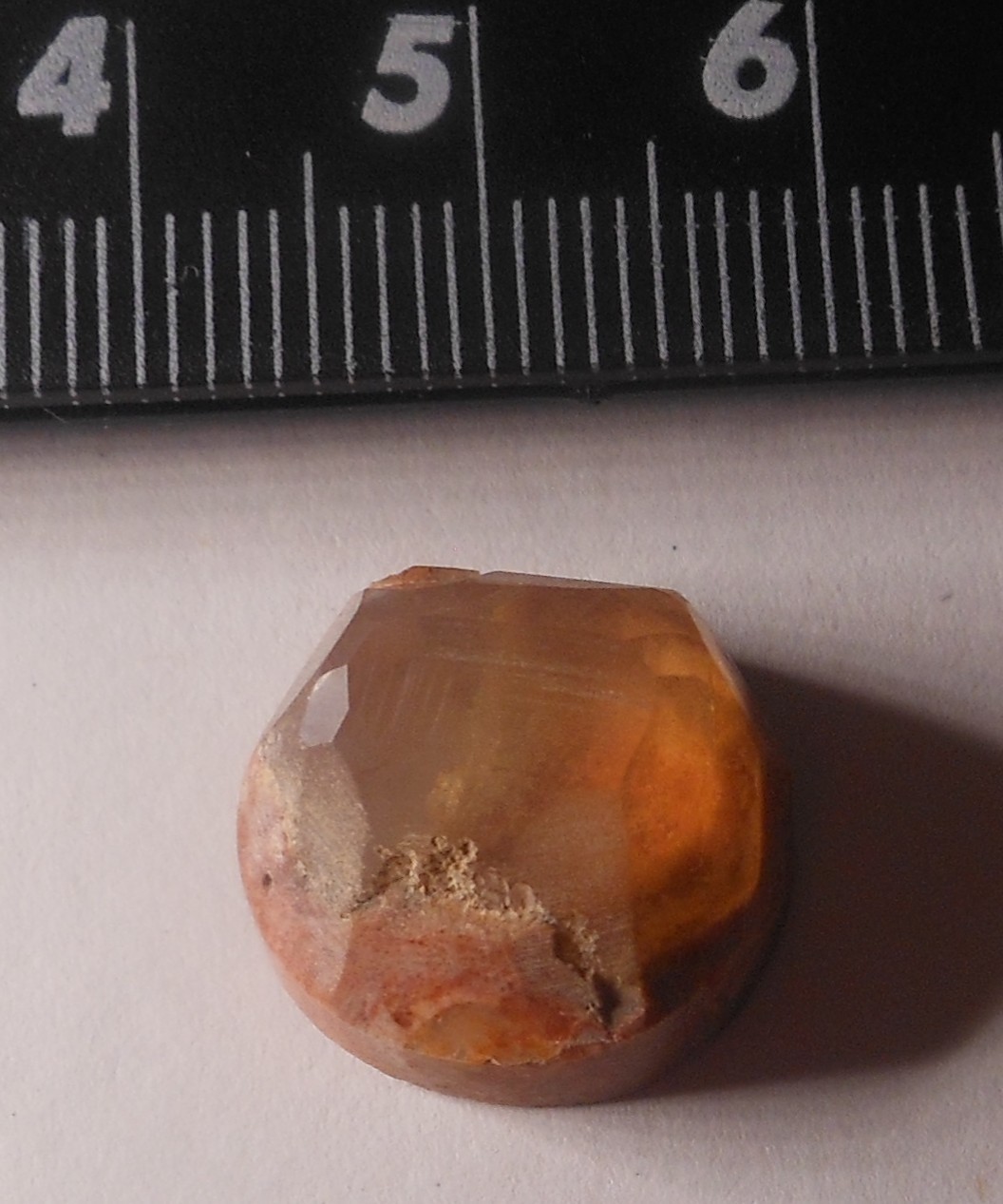 12.15ct Mexican Fire Opal Dazzling Facets Rough Natural Host Rock Cab 15.4MM