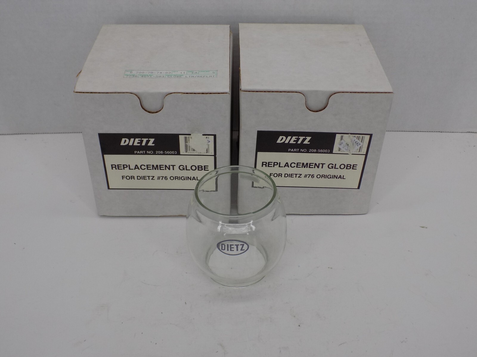 LOT OF 2 NEW DIETZ #76 ORIGINAL REPLACEMENT GLOBE FOR DIETZ #76 LANTERN