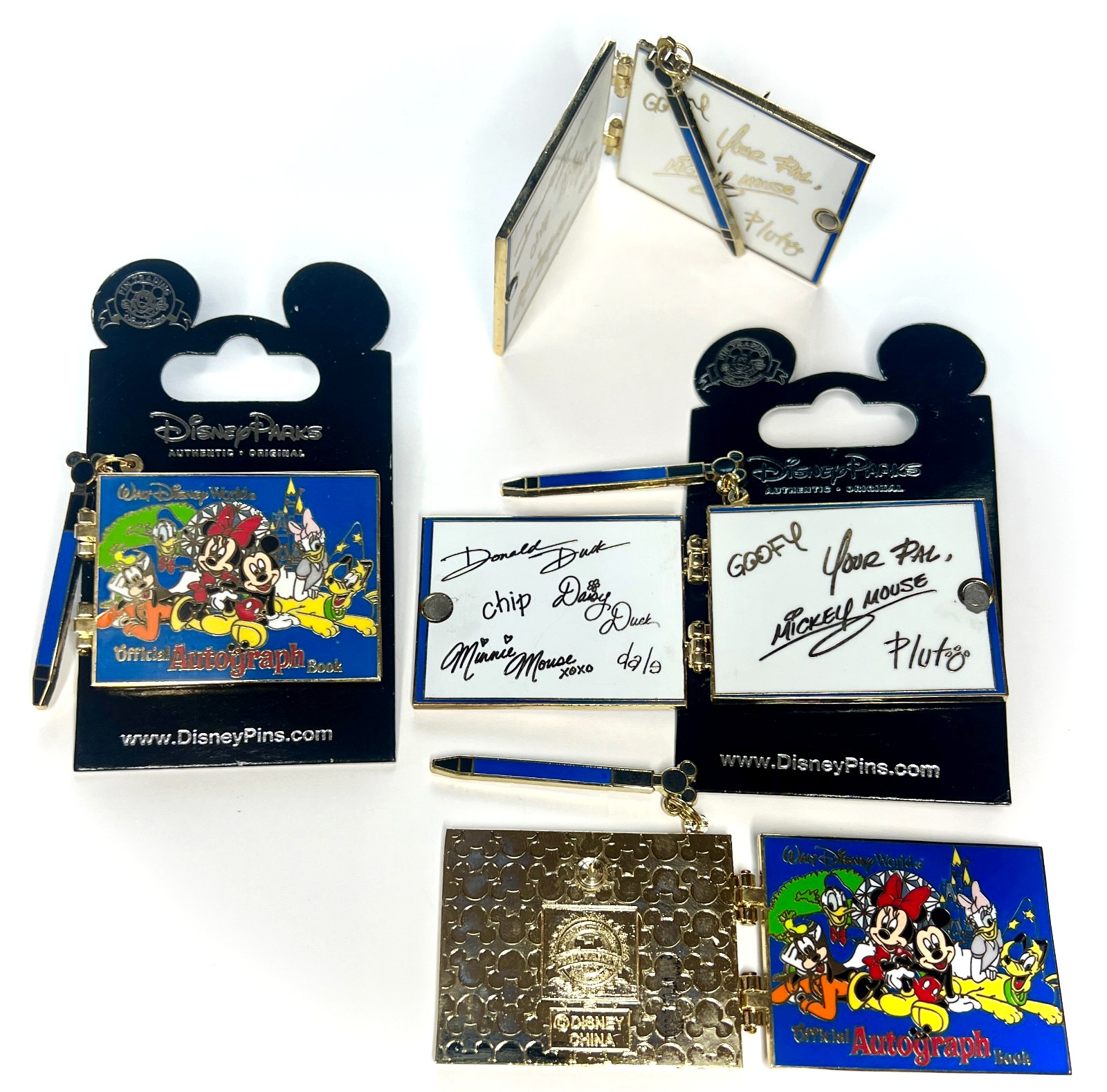 NEW Walt Disney PIN Official Autograph Book/Pen Mickey & Pals Opens 2010 Retired