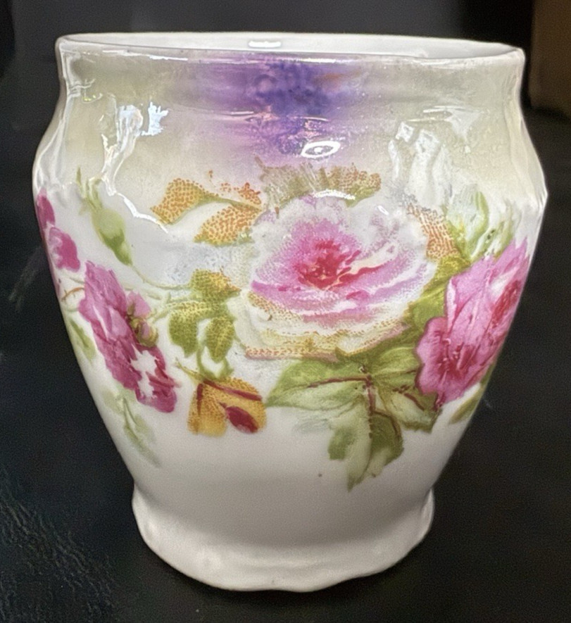 Antique Porcelain JSV Germany - TOOTHPICK HOLDER - Floral, Flower