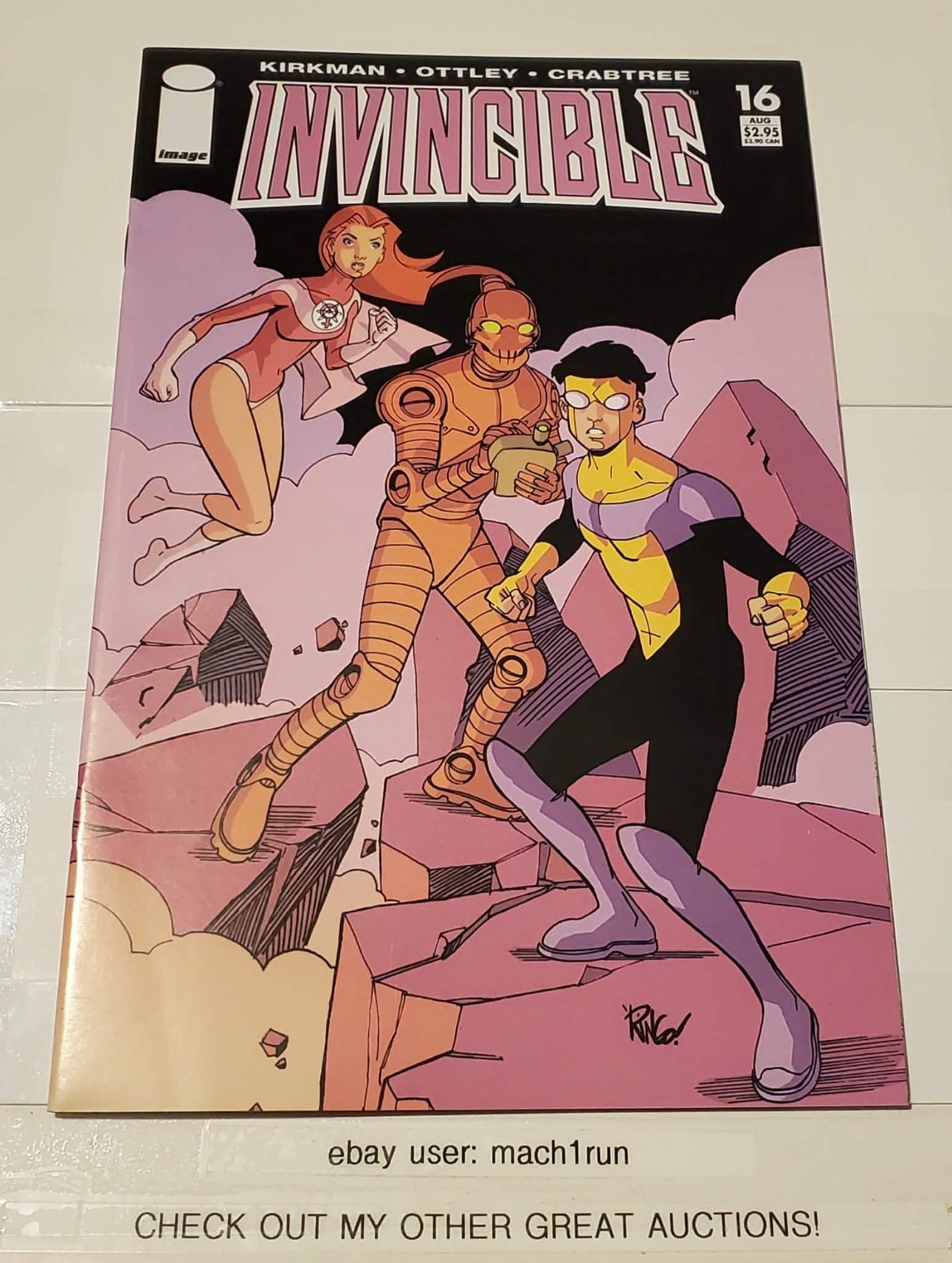 INVINCIBLE #16 VF+/NM- IMAGE KIRKMAN 1st ANGSTROM LEVY *LOW PRINT RUN (8,427) INVINCIBLE #16 VF+/NM- IMAGE KIRKMAN 1st ANGSTROM LEVY *LOW PRINT RUN (8,427)