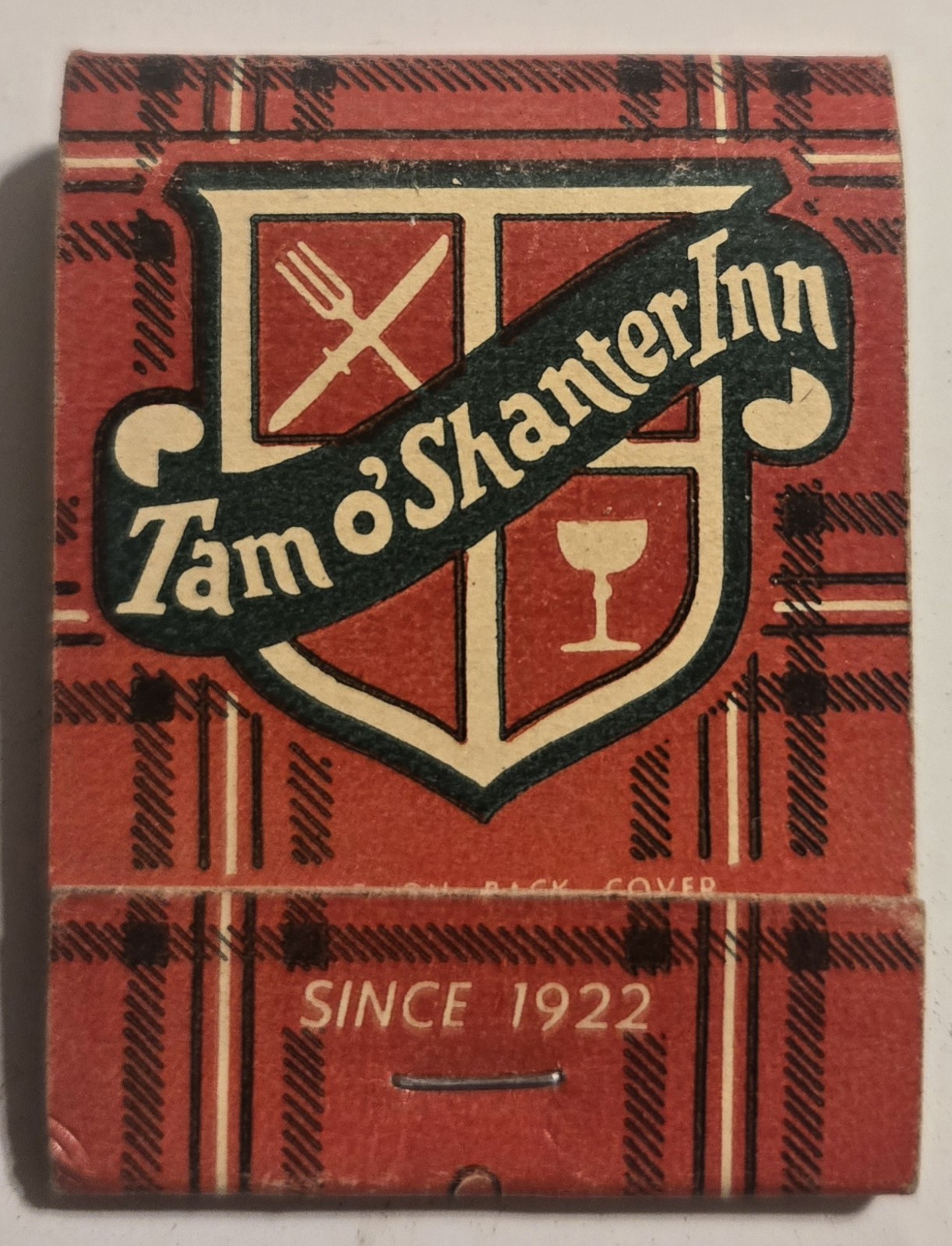 Tam O\'Shanter Inn Restaurant Los Angeles California CA Vtg Matchbook Used HSC 