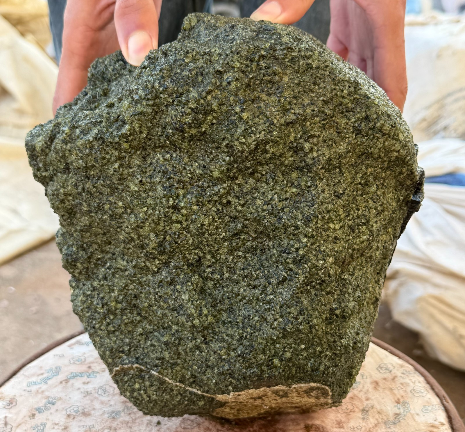 29.1LB Rare Natural Raw Olivine Rough Gemstone Crystal Mineral Specimen