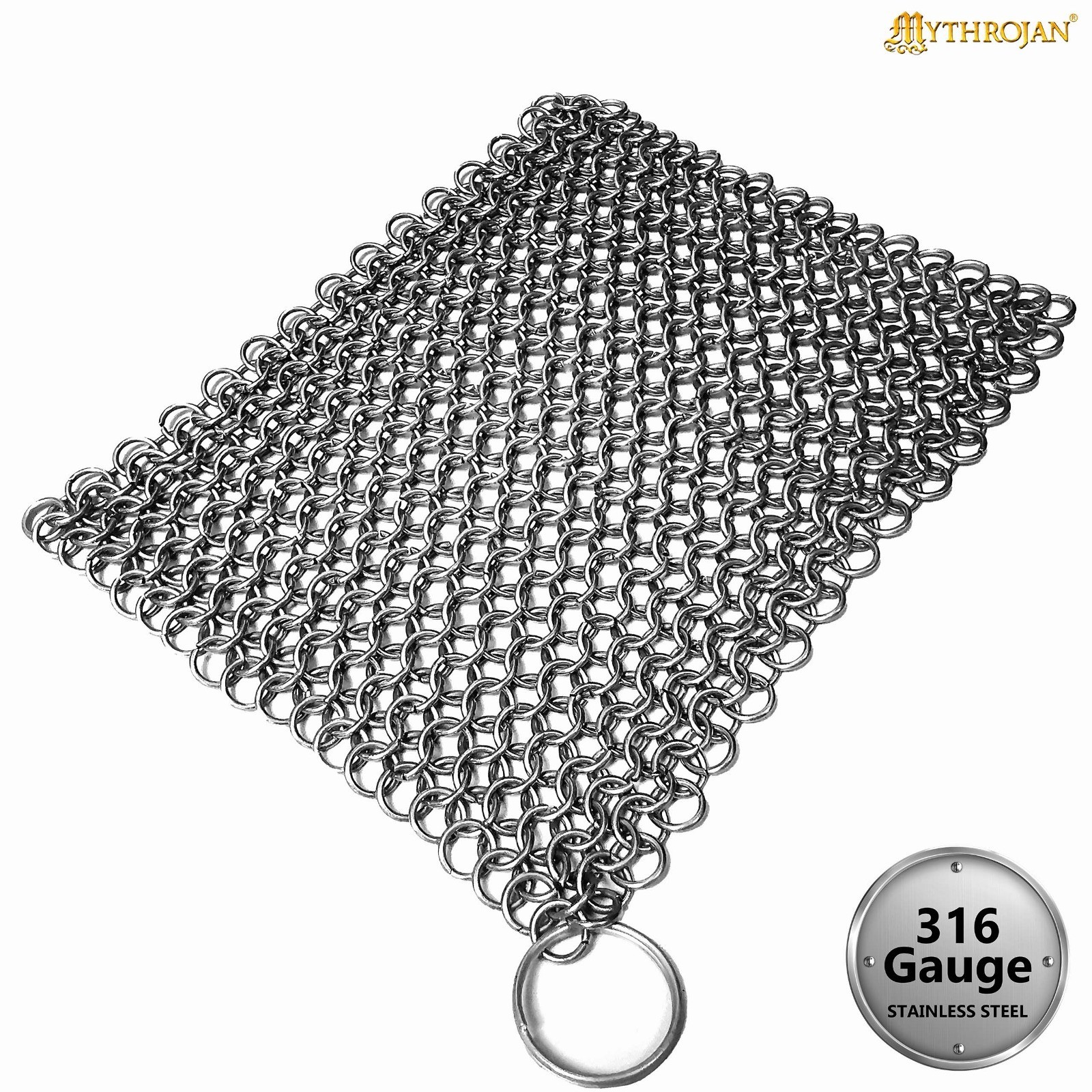 Cast Iron Scrubber 316 L Stainless Steel Skillet Cleaner (15 X 15cm) Cast Iron Scrubber 316 L Stainless Steel Skillet Cleaner (15 X 15cm)
