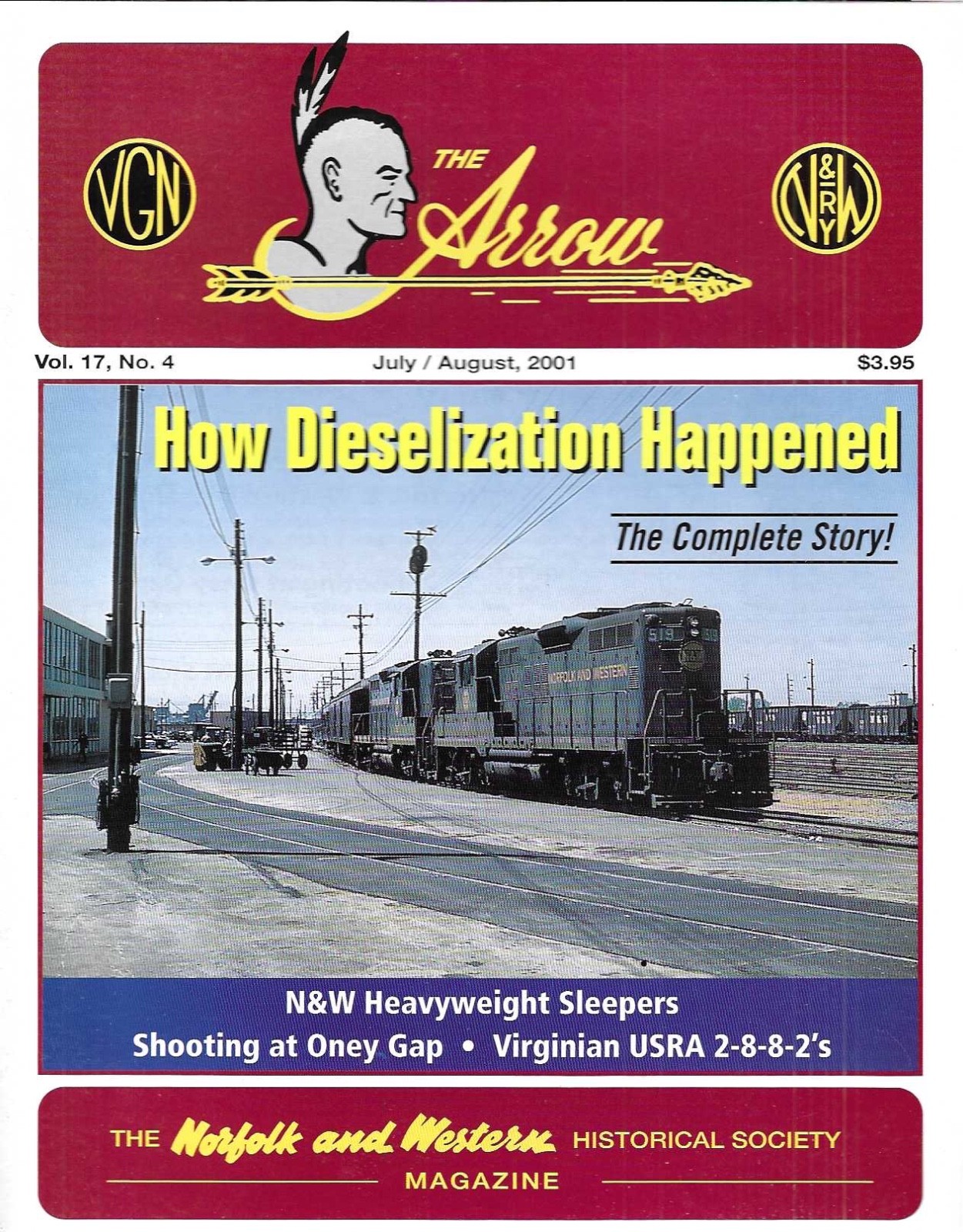 The Arrow Magazine 2001 N%W Diesels Dieselization Heavyweight Sleepers Oney Gap