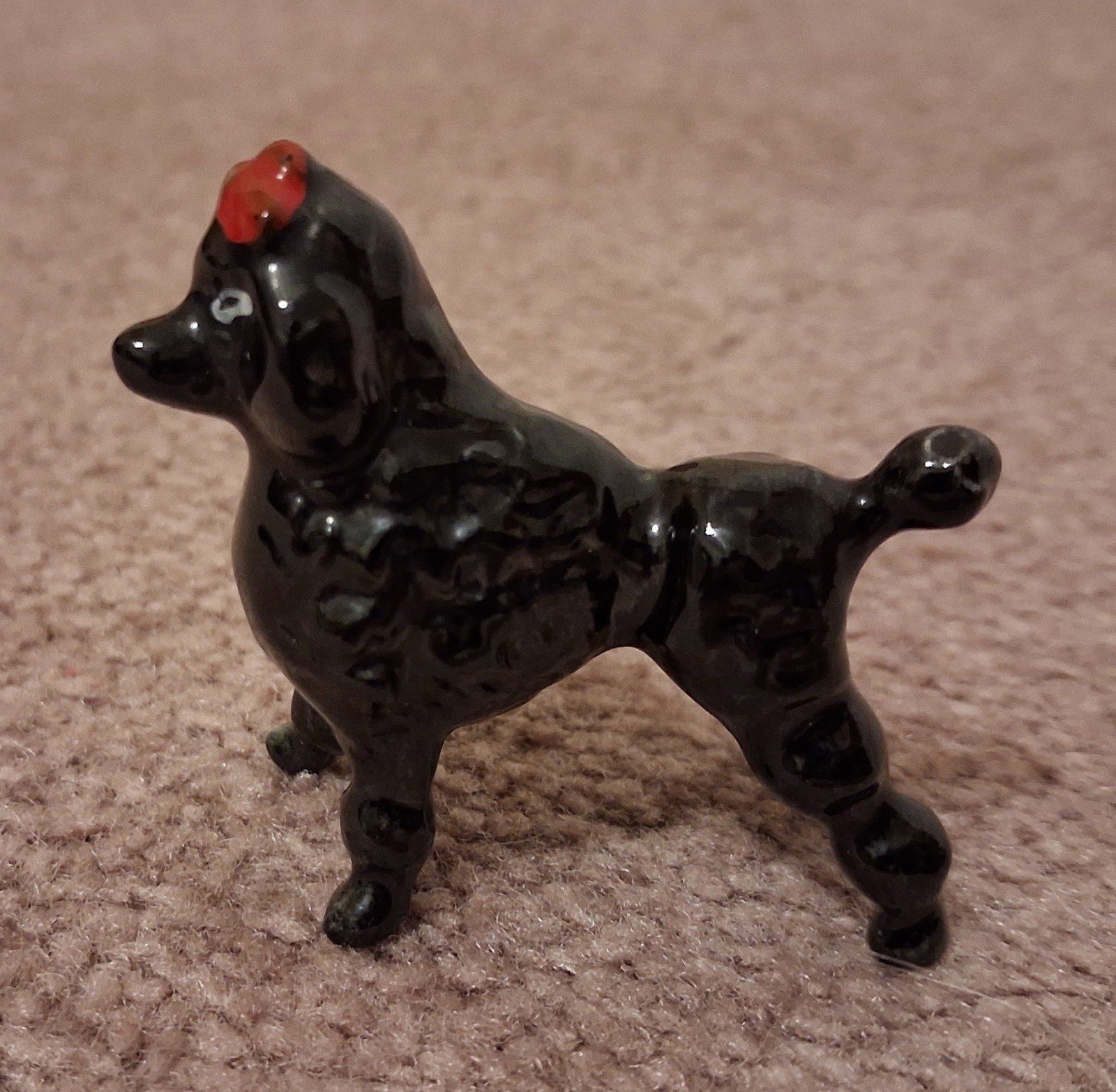 Vintage Black Glossy Ceramic Poodle Made in Germany Vintage Black Glossy Ceramic Poodle Made in Germany