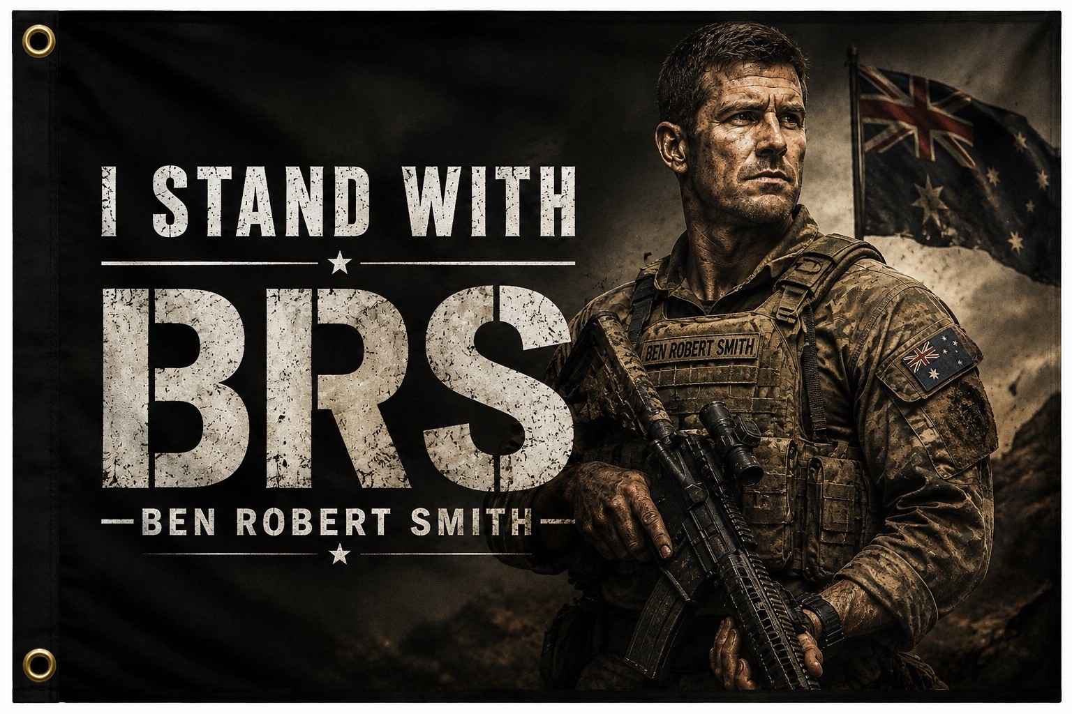 I Stand With Ben Robert Smith Flag 90x150cm I Stand With Ben Robert Smith Flag 90x150cm