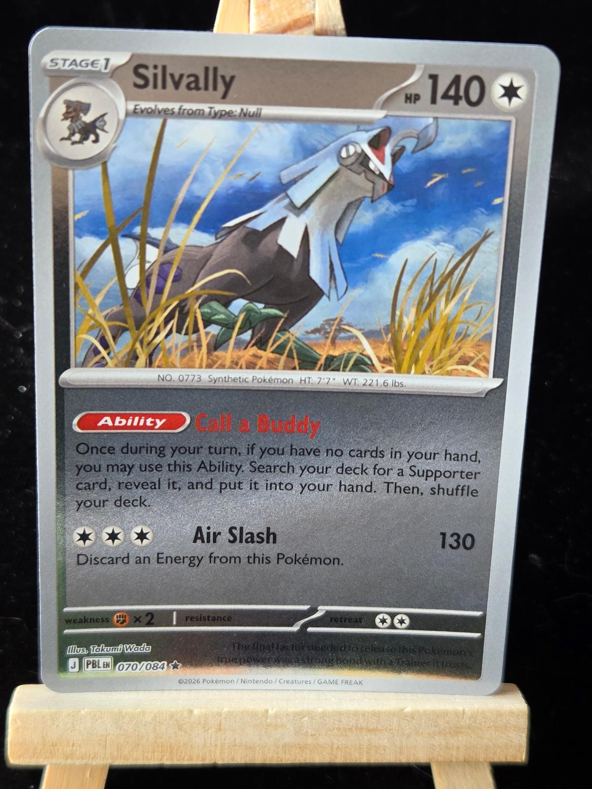 SILVALLY 070/084 Pitch Black Rare NM Reverse Holo Pokemon TCG Takumi Wada