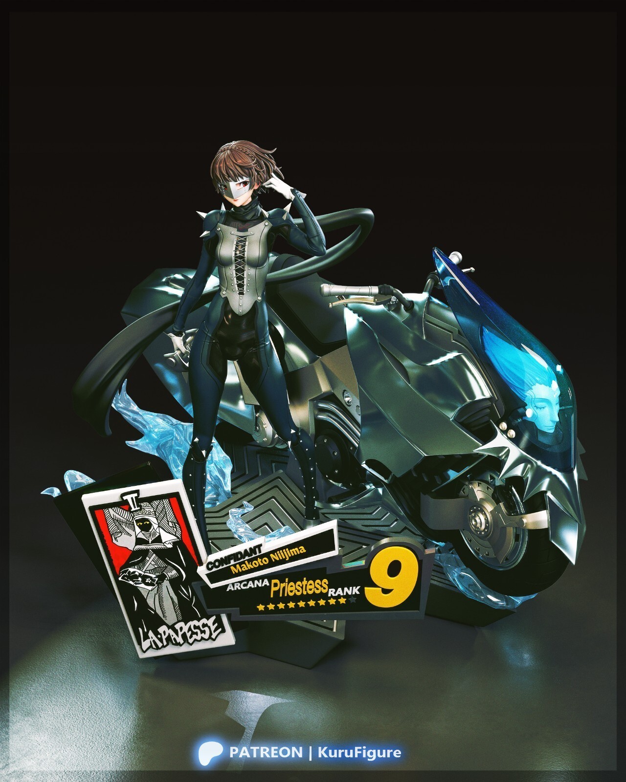 1:8 Queen Makoto Niijima Persona 5 Fan Art UNPAINTED Resin Diorama Garage Kit